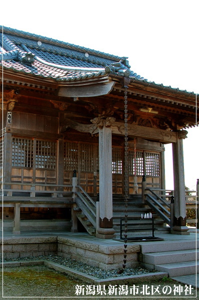 新潟県新潟市北区の神社　土台施工例1