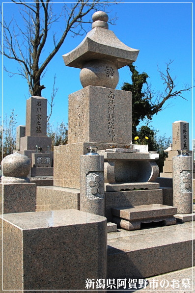 新潟県阿賀野市の墓　墓石施工例1